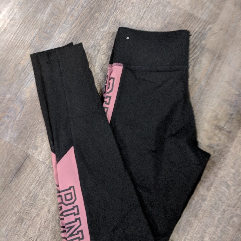 Pink logo tights